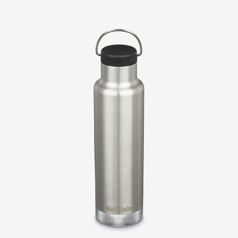 Klean Kanteen 592ml Classic Insulated Water Bottle in Brushed Steel