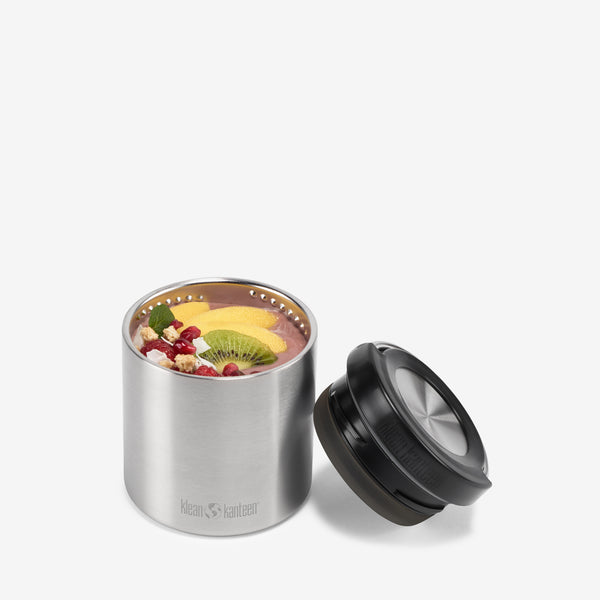 Klean Kanteen 237ml Insulated TKCanister Food Storage filled with granola, yoghurt and fruit