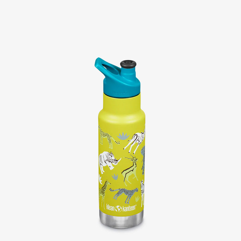 Klean Kanteen Classic 355ml Insulated Kids Water Bottle With Safari Pattern