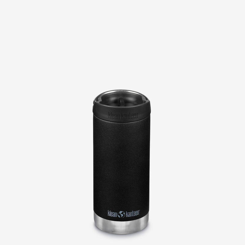 Klean Kanteen 355ml TKWide Insulated Water Bottle In Black with Cafe Cap