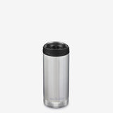 Klean Kanteen 355ml TKWide Insulated Water Bottle In Brushed Steel with Cafe Cap