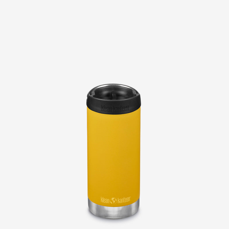 Klean Kanteen 355ml TKWide Insulated Water Bottle In Marigold Yellow with Cafe Cap