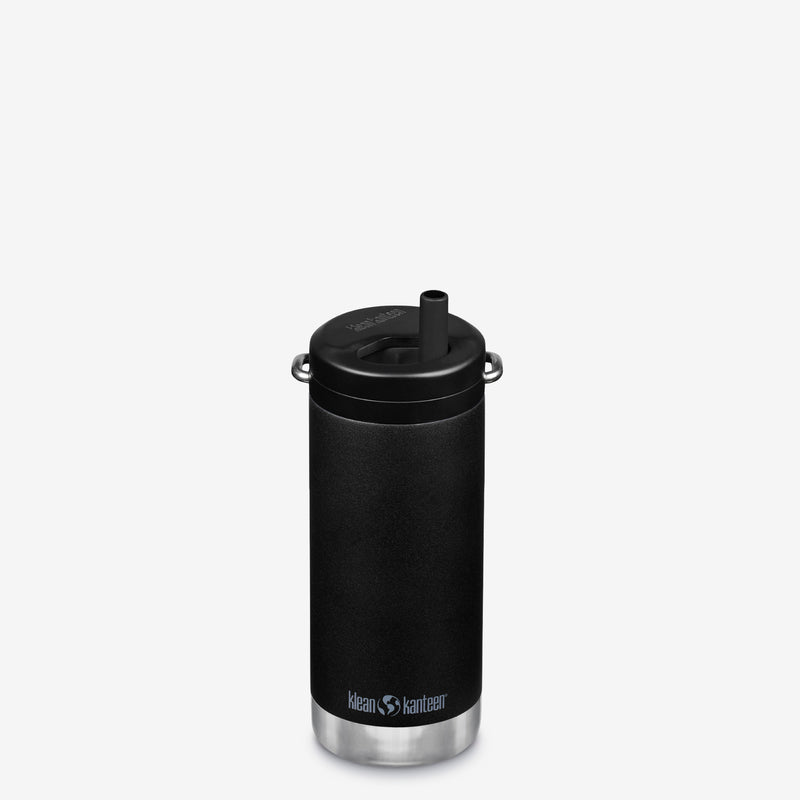 Klean Kanteen 355ml TKWide Insulated Water Bottle In Black with Twist Cap