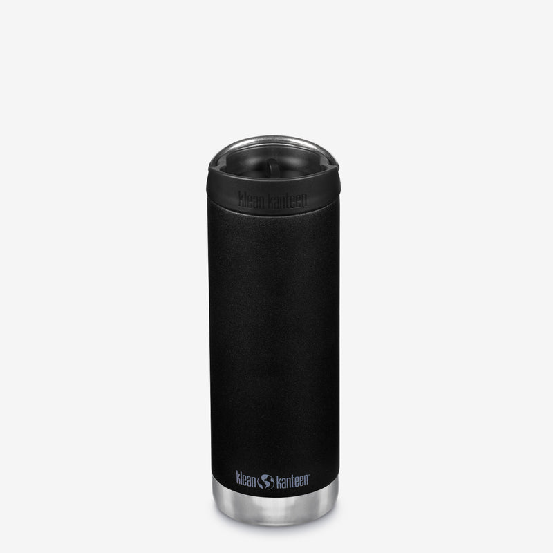 Klean Kanteen 473ml TKWide Insulated Water Bottle In Black with Cafe Cap