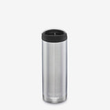 Klean Kanteen 473ml TKWide Insulated Water Bottle In Brushed Steel with Cafe Cap