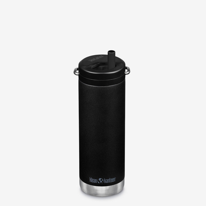 Klean Kanteen 473ml TKWide Insulated Water Bottle In Black with Twist Cap