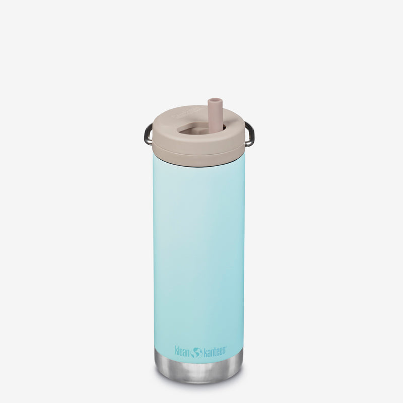 Klean Kanteen 473ml TKWide Insulated Water Bottle In Blue Tint with Twist Cap