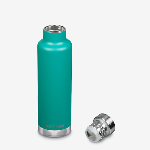 Klean Kanteen 750ml Classic Insulated Water Bottle In Porcelain Blue with Pour Through Cap